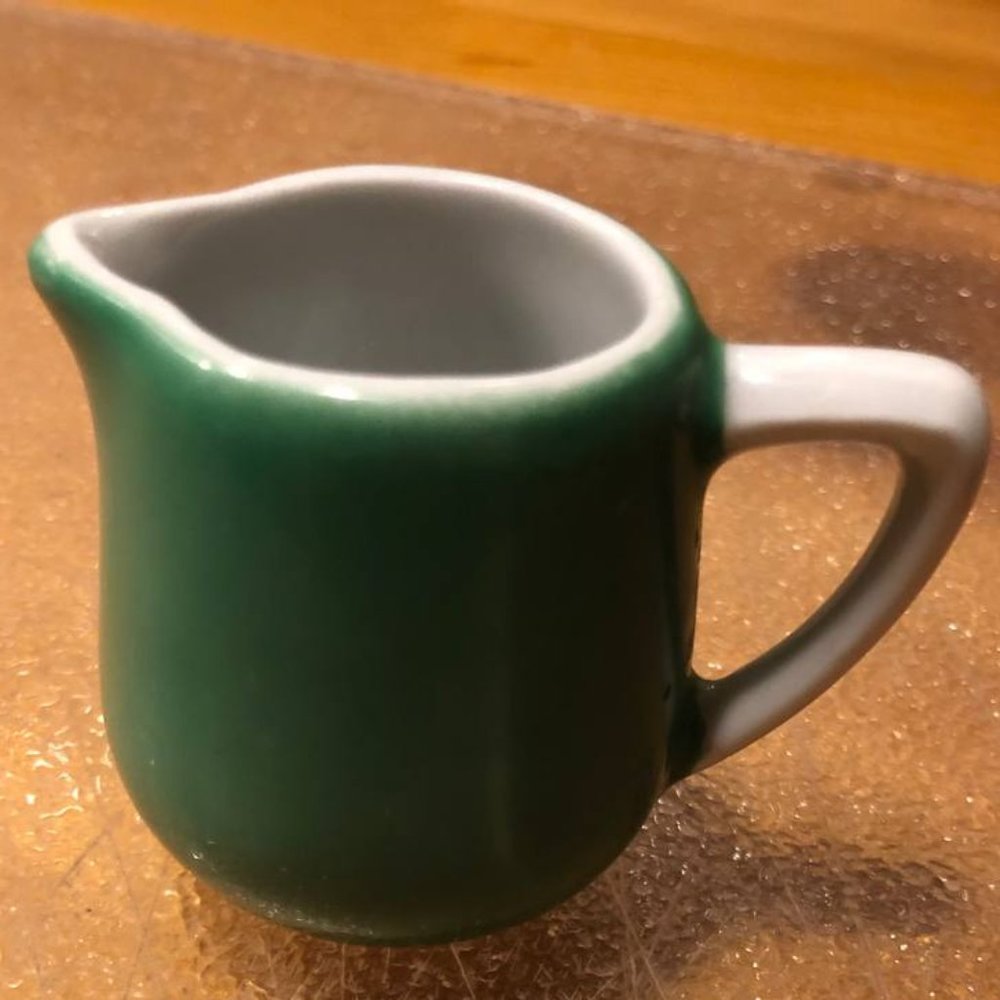 H. Beard S. A. Montreux Silver Company Rare Miniature Jug Creamer Green White